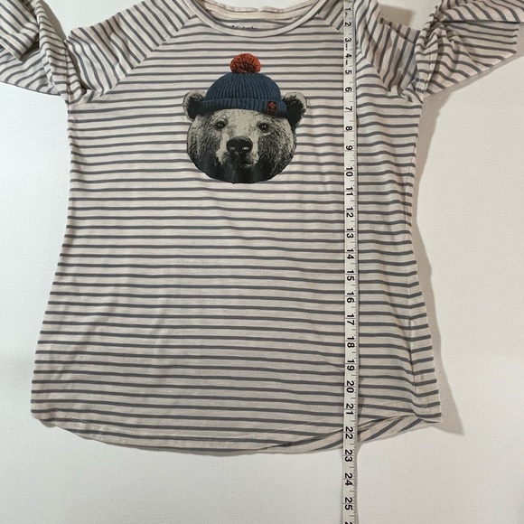 Columbia Womens T-Shirt Scoop Neck Multicolor Stripe Stretch 3/4 Sleeve Medium - Picture 4 of 9